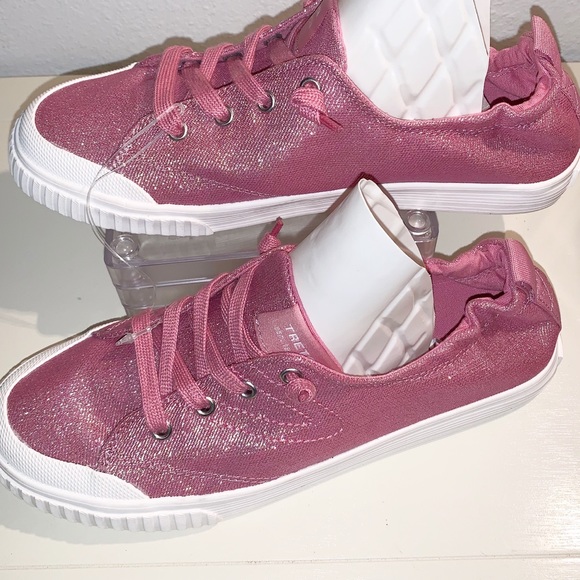 Anthro Tretorn MEG4 Pink Shimmer Sneakers 7 & 7.5 - Picture 4 of 8